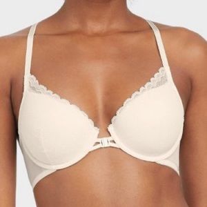 NWT 36B Women's Racerback Bra White - Auden